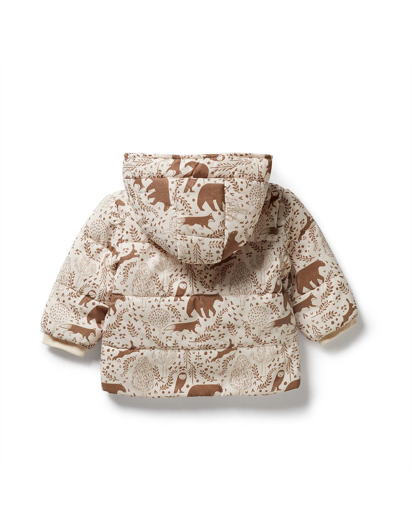 Winter Forest Check Puffer Jacket