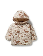 Winter Forest Check Puffer Jacket